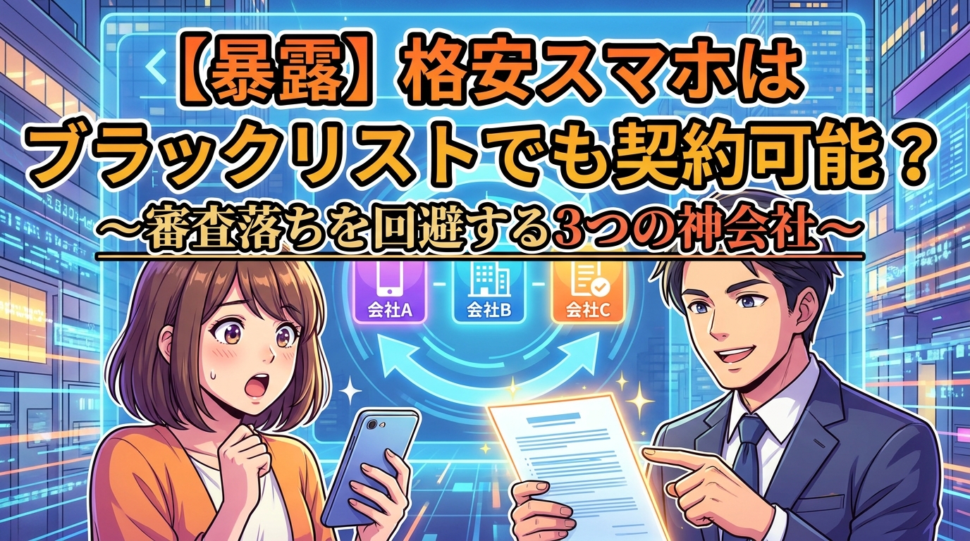 【暴露】格安スマホはブラックリストでも契約可能?審査落ちを回避する3つの神会社