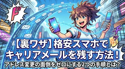 【裏ワザ】格安スマホでキャリアメールを残す方法！アドレス変更の面倒をゼロにする2つの手順とは？