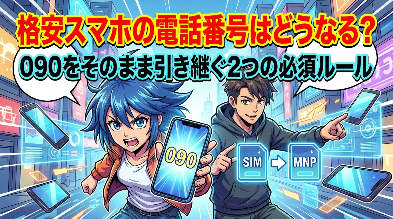 格安スマホの電話番号はどうなる？090をそのまま引き継ぐ2つの必須ルール