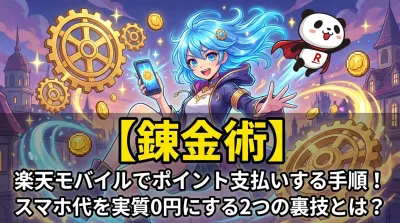 【錬金術】楽天モバイルでポイント支払いする手順！スマホ代を実質0円にする2つの裏技とは？
