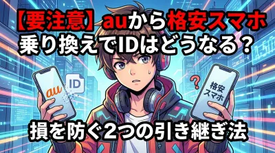 【要注意】auから格安スマホ乗り換えでIDはどうなる？損を防ぐ2つの引き継ぎ法