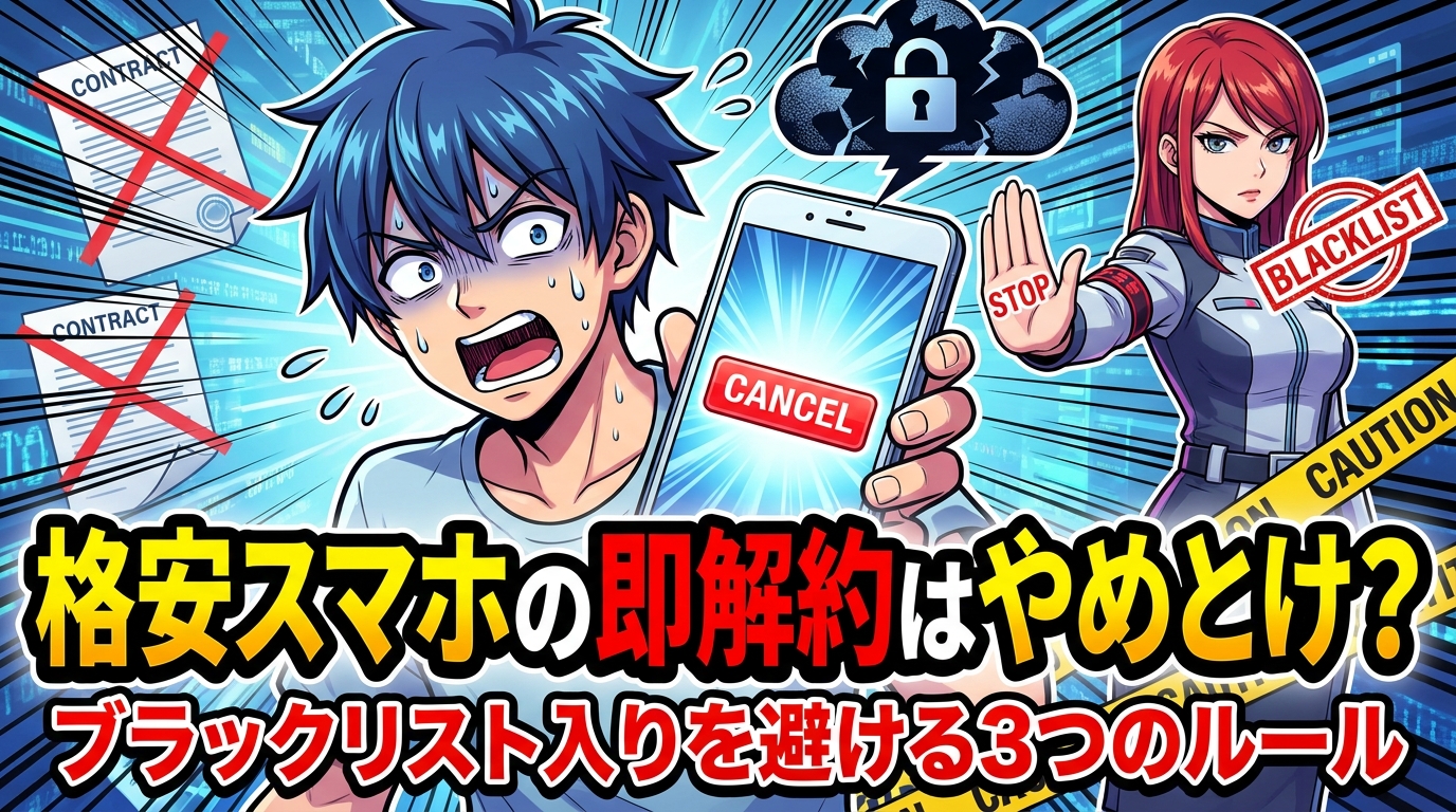 格安スマホの即解約はやめとけ？ブラックリスト入りを避ける3つのルール