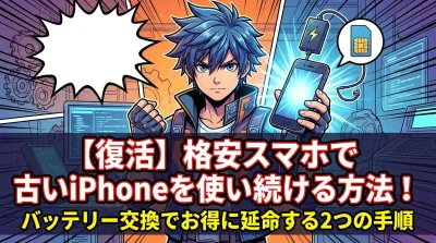 【復活】格安スマホで古いiPhoneを使い続ける方法！バッテリー交換でお得に延命する2つの手順