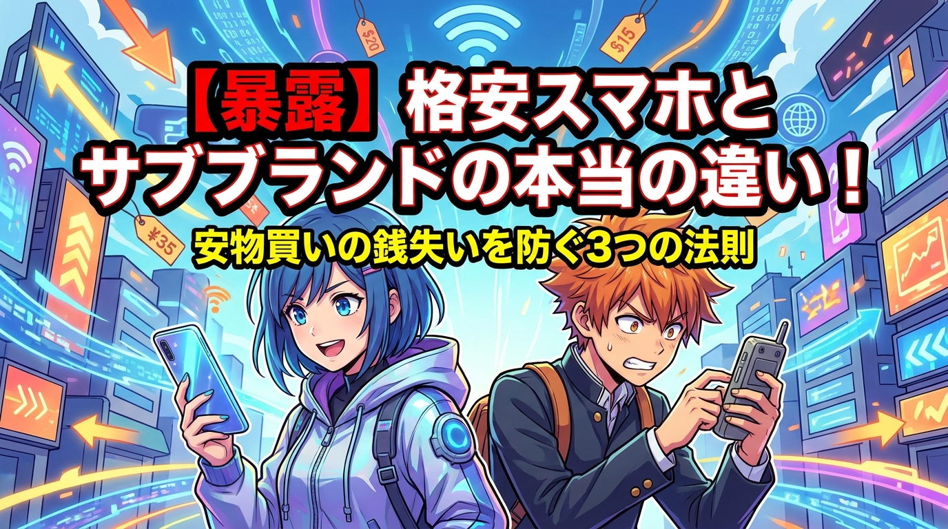 【暴露】格安スマホとサブブランドの本当の違い!安物買いの銭失いを防ぐ3つの法則