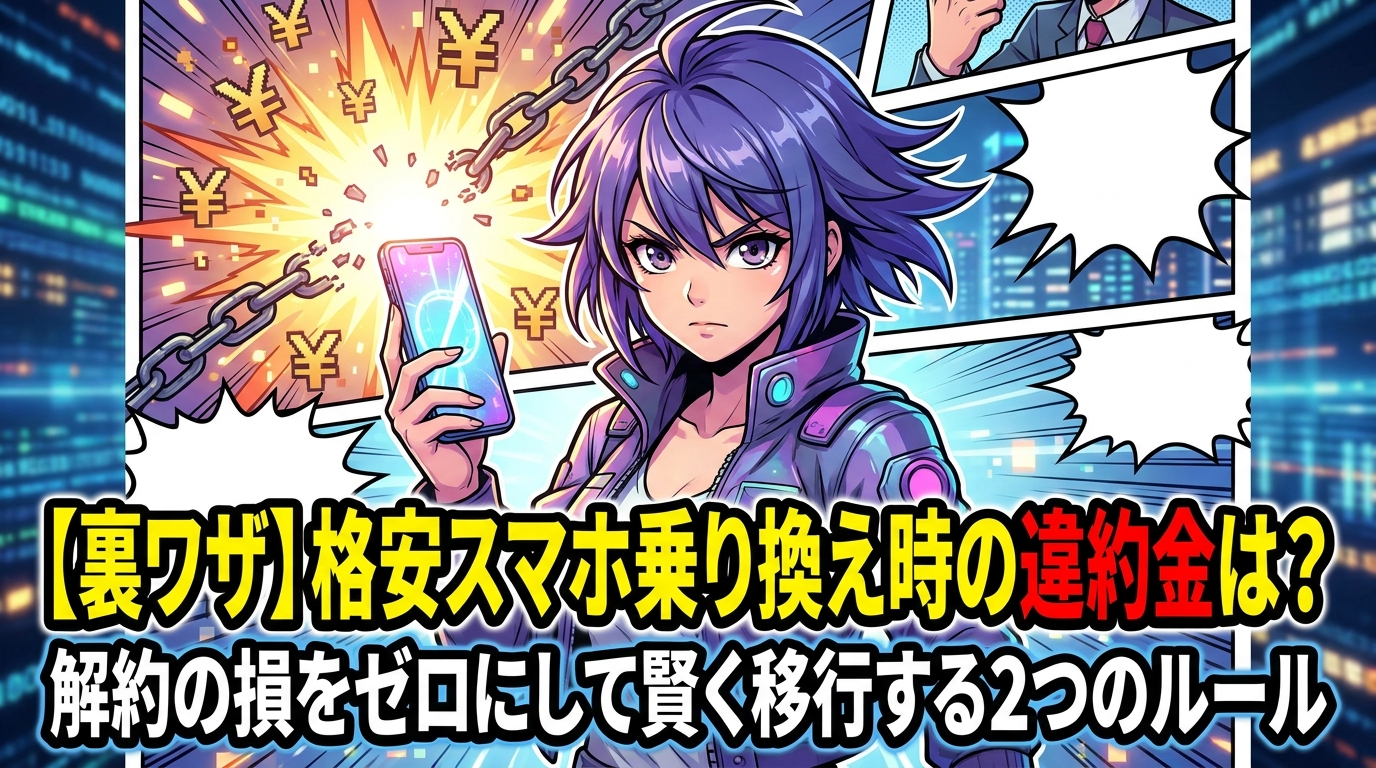 【裏ワザ】格安スマホ乗り換え時の違約金は？解約の損をゼロにして賢く移行する2つのルール