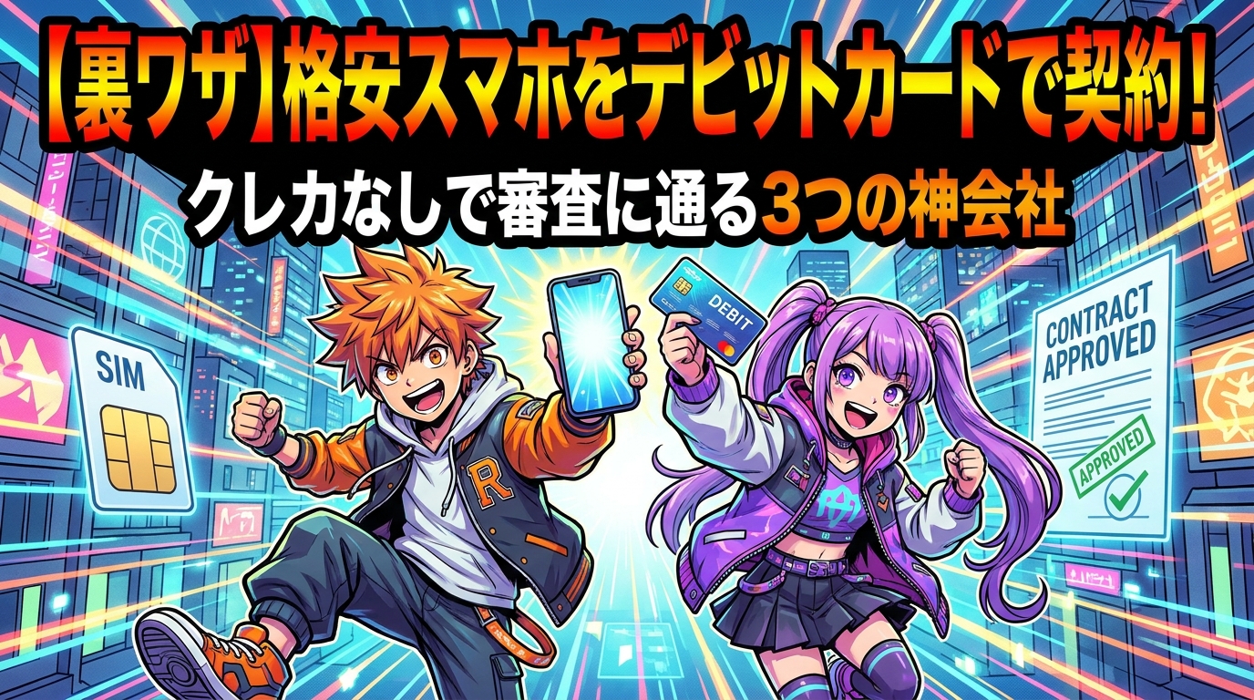 【裏ワザ】格安スマホをデビットカードで契約！クレカなしで審査に通る3つの神会社