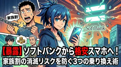 【暴露】ソフトバンクから格安スマホへ！家族割の消滅リスクを防ぐ3つの乗り換え術