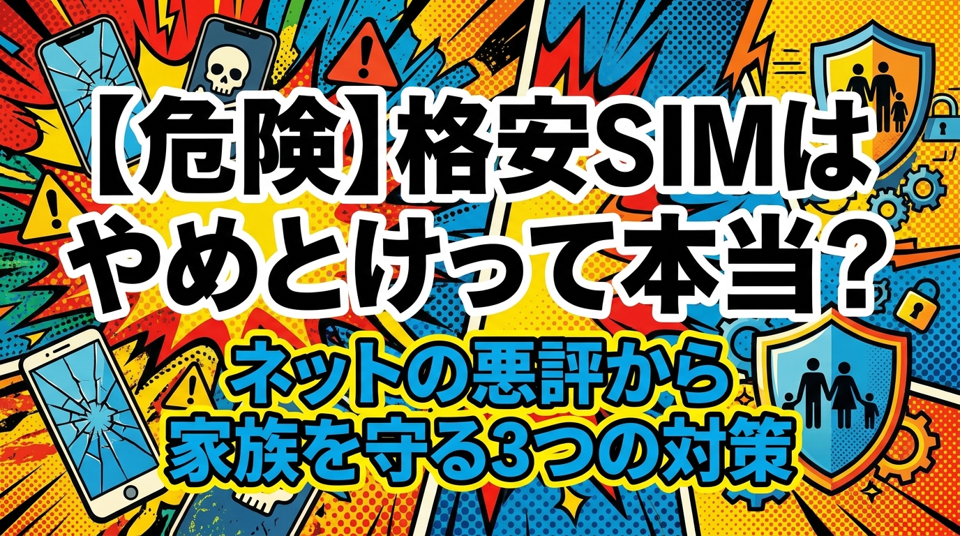 【危険】格安SIMはやめとけって本当?ネットの悪評から家族を守る3つの対策