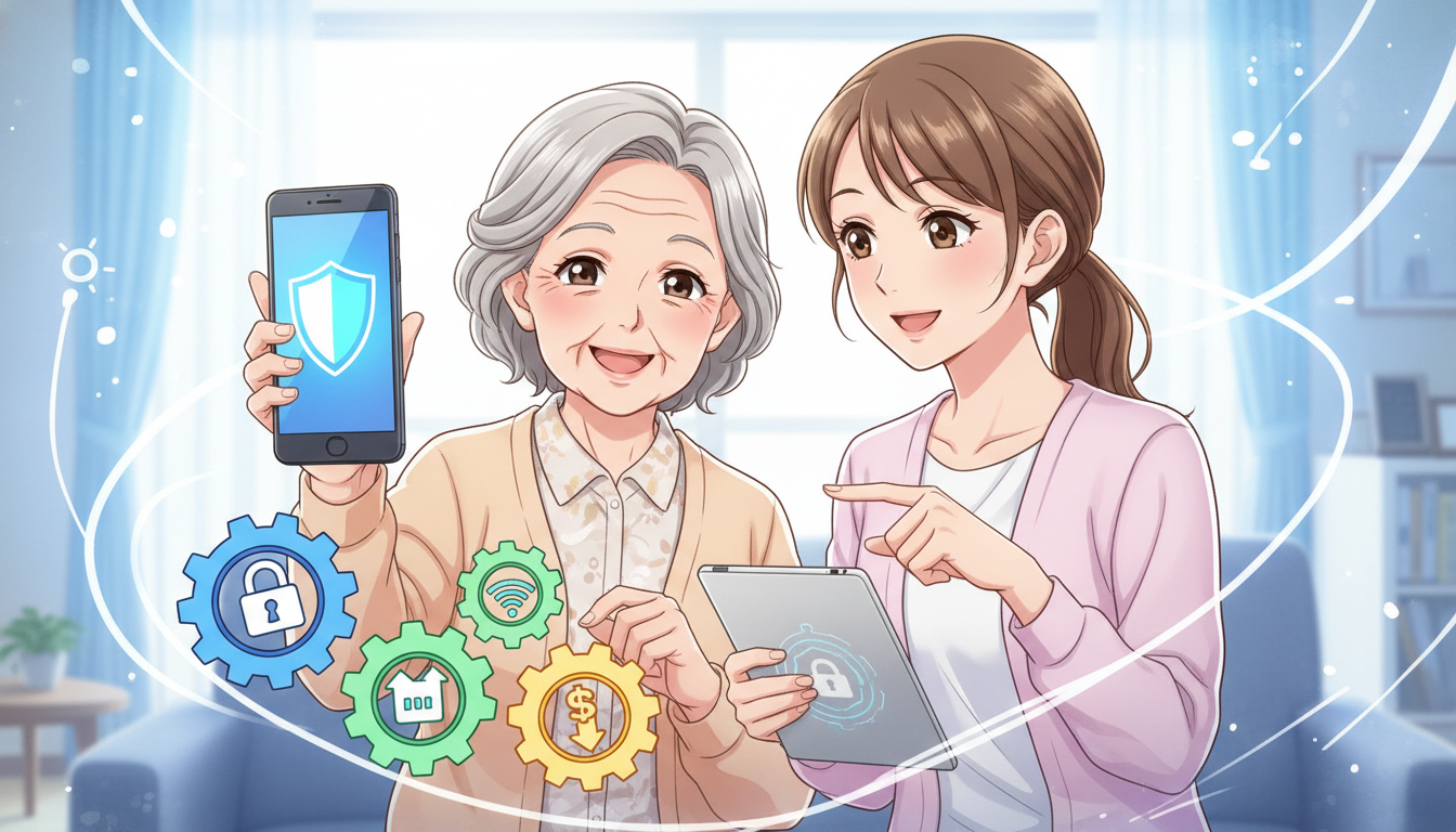 親のスマホを安全に使うための3つの必須設定