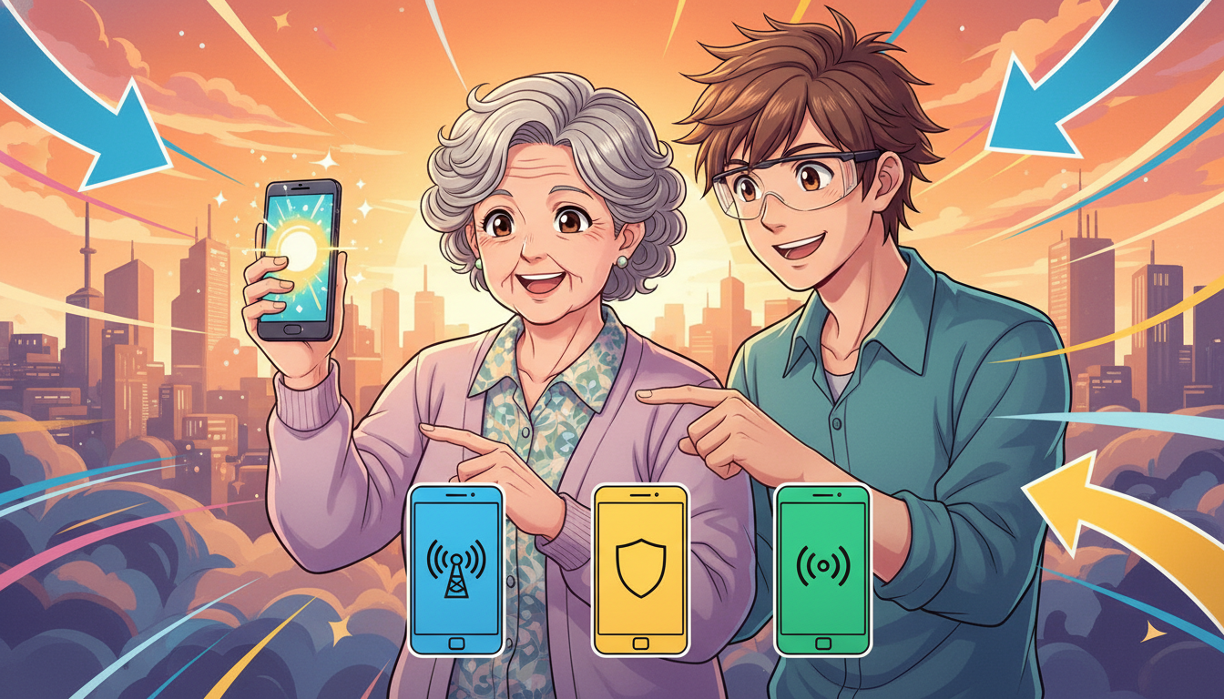 シニアにおすすめの格安SIM3社の特徴